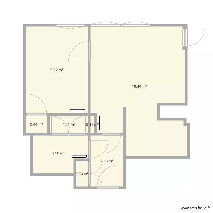 Pegurier sans travaux  . Plan de 