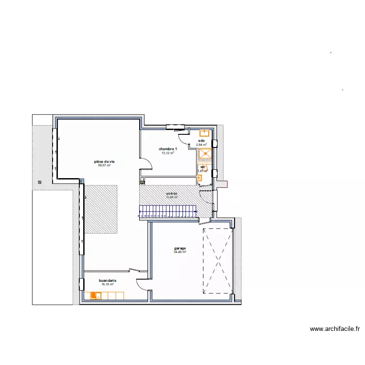 BERHUY-PLAN ELECTRIQUE RDC N&deg;2. Plan de 