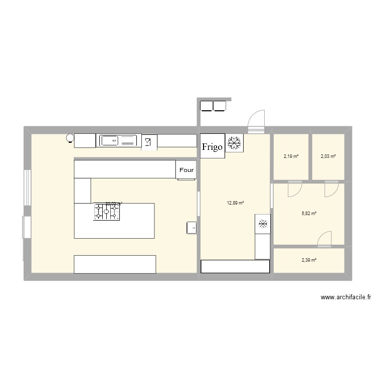 Cuisine plan gestion Val. Plan de 0 pièce et 0 m2