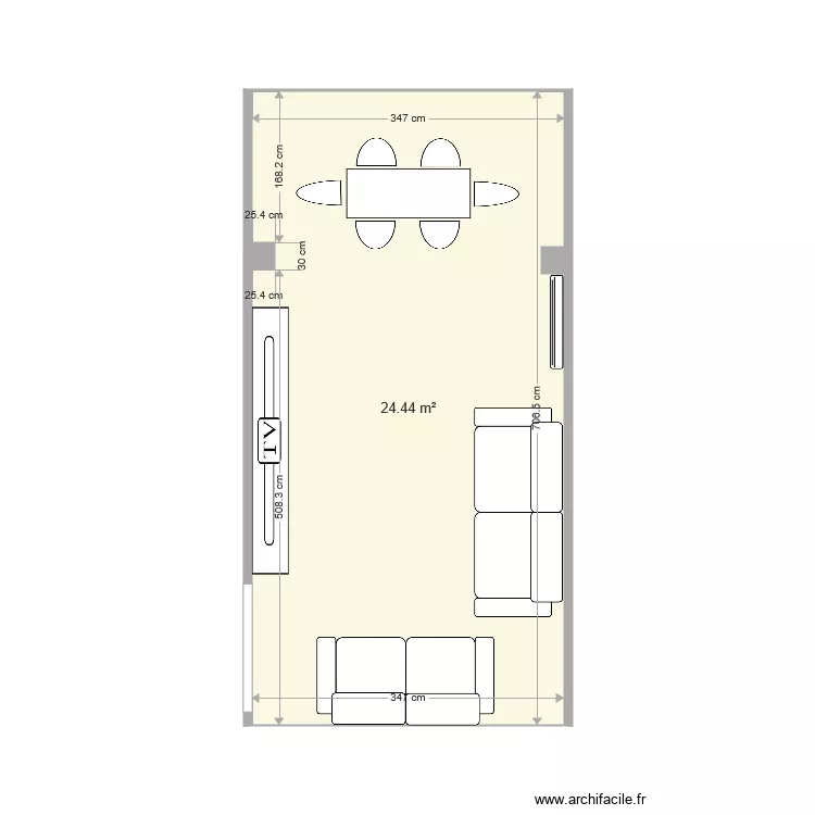 Plan du salon. Plan de 