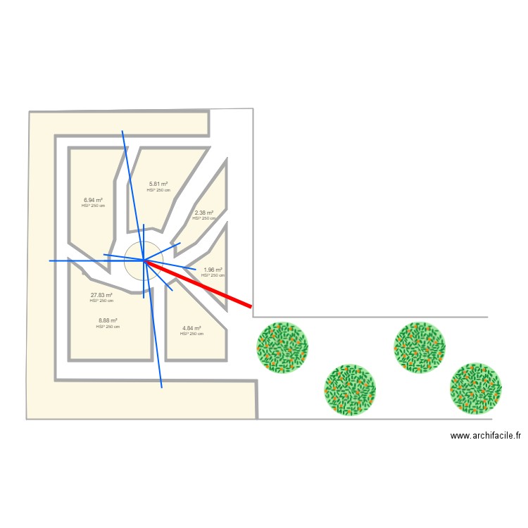 jardin potager verger 8 moulin arrossage lineaire. Plan de 0 pièce et 0 m2