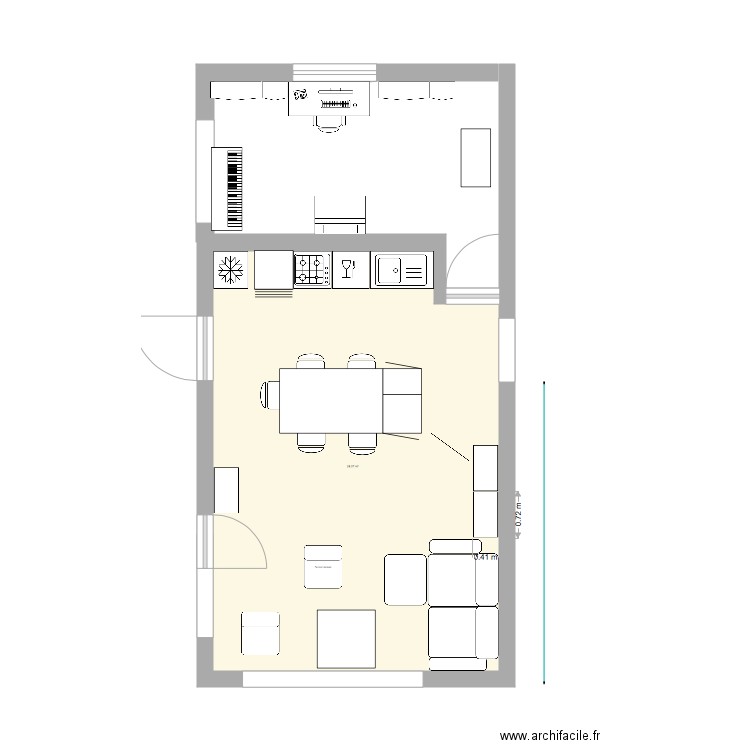 plan cuisine 1. Plan de 0 pièce et 0 m2