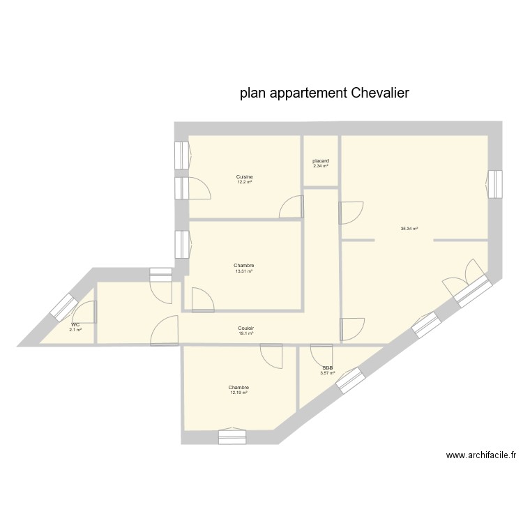 Chevalier  Boen. Plan de 0 pièce et 0 m2