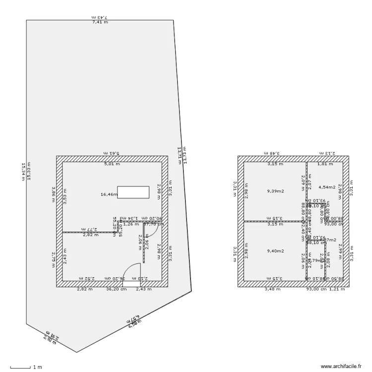 terrain. Plan de 