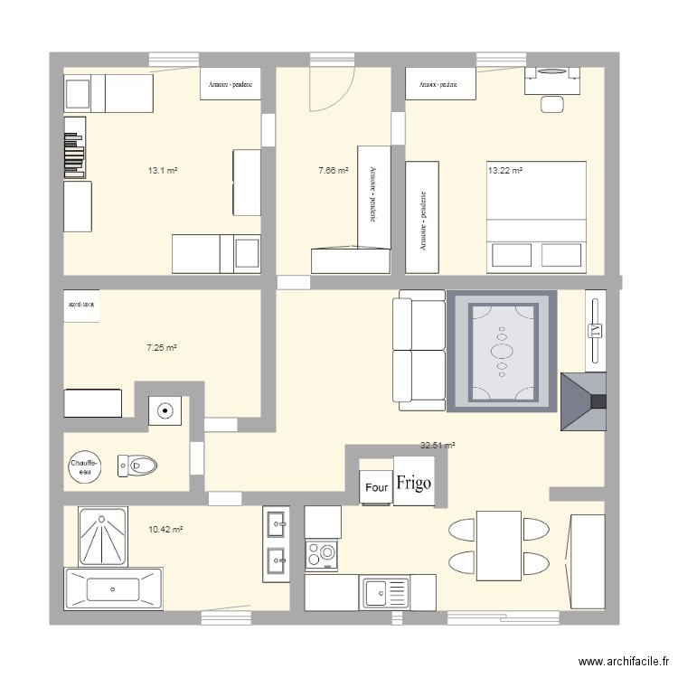 etat actuel. Plan de 0 pièce et 0 m2