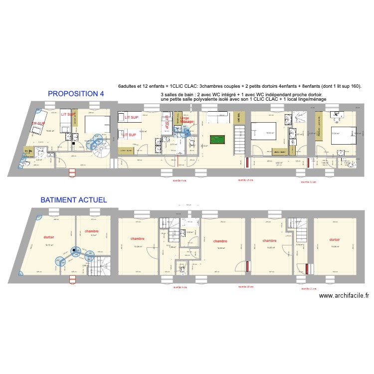 ETAGE PROPOSITION 4. Plan de 0 pièce et 0 m2