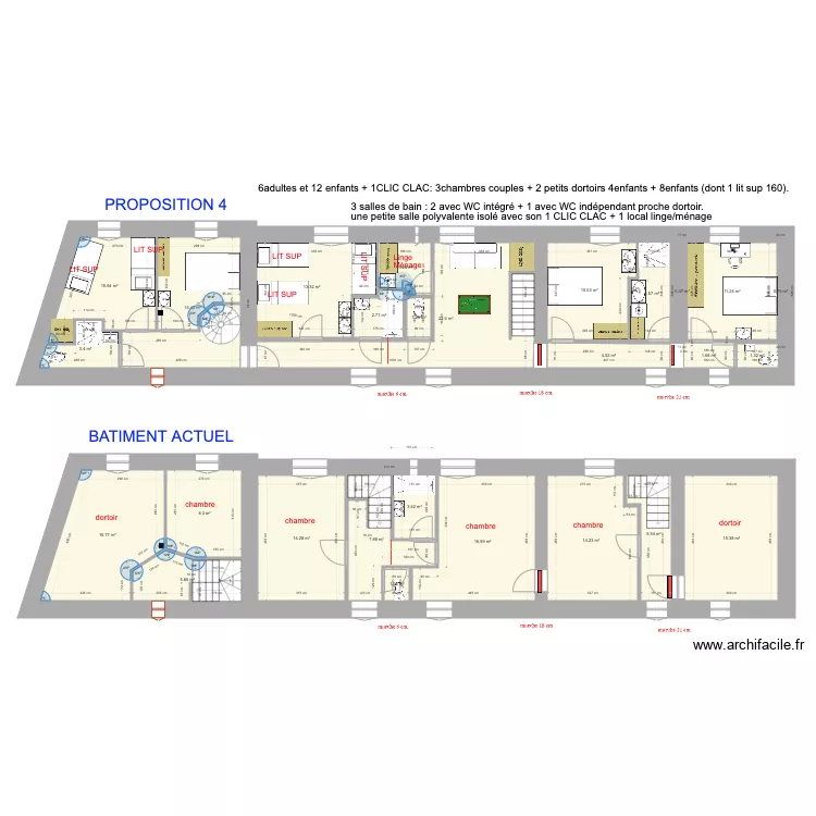 ETAGE PROPOSITION 4. Plan de 