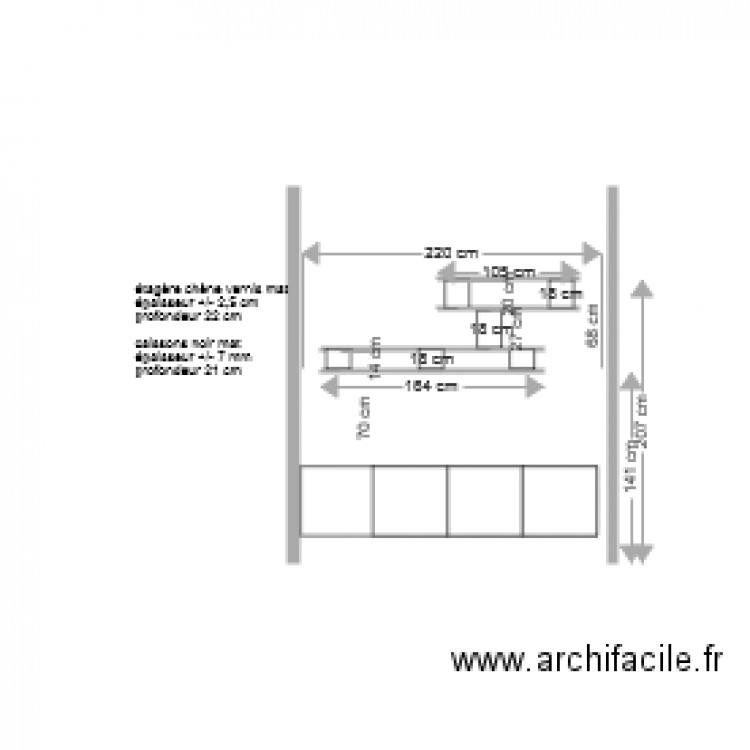 étagère. Plan de 0 pièce et 0 m2