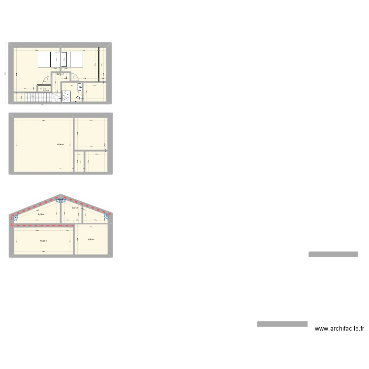 BRIDES R+1 2. Plan de 7 pièces et 115 m2