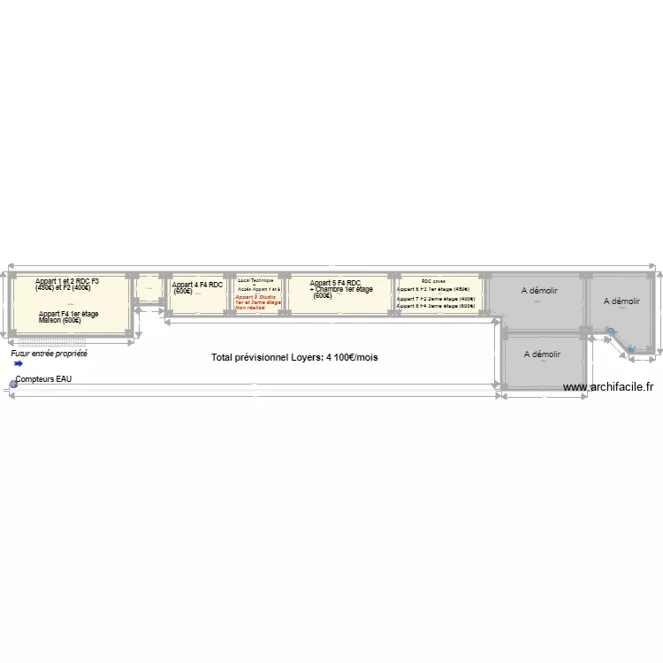 pierre de bresse  Plan ensemble 20 11 2018  avec loyers. Plan de 
