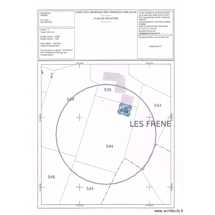 extention 1. Plan de 1 pièce et 101 m2