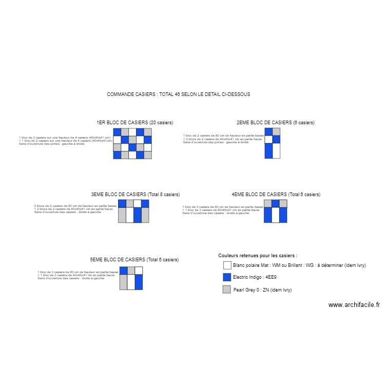 COMMANDE CASIERS. Plan de 0 pièce et 0 m2