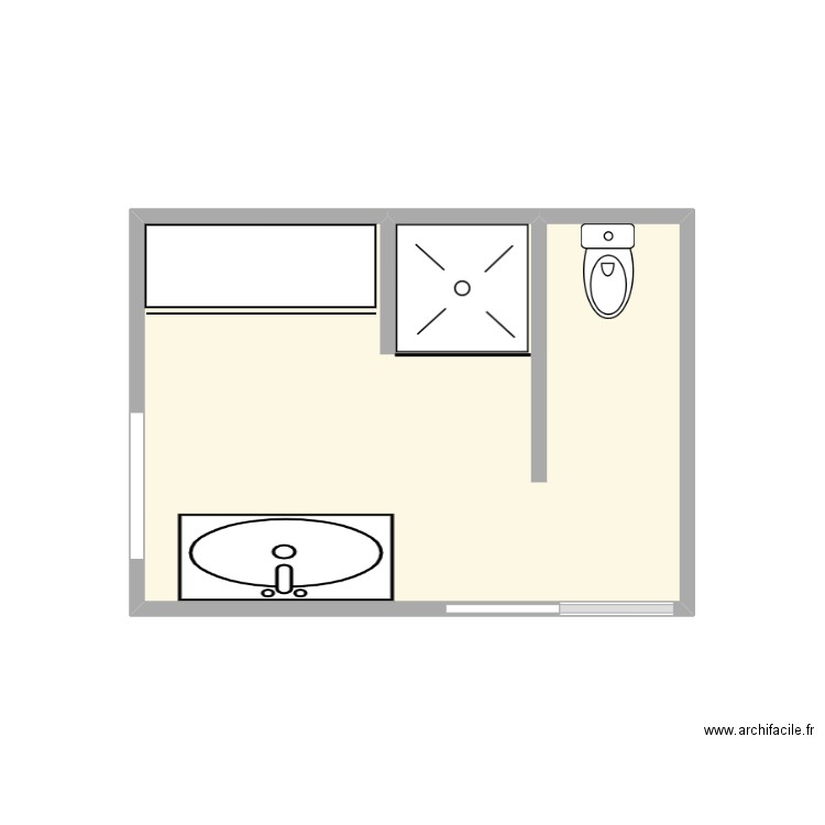 Fortier SDB existant. Plan de 0 pièce et 0 m2