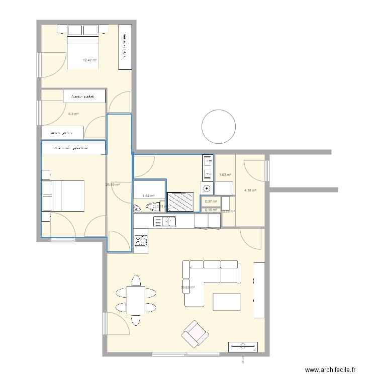 LIGNE BLEUE 6. Plan de 0 pièce et 0 m2