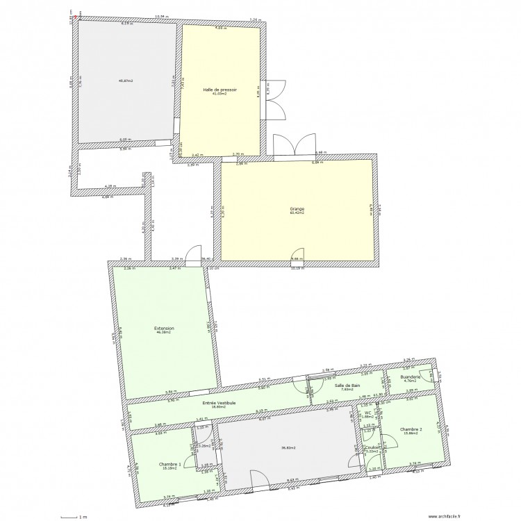 Maison apres travaux. Plan de 0 pièce et 0 m2