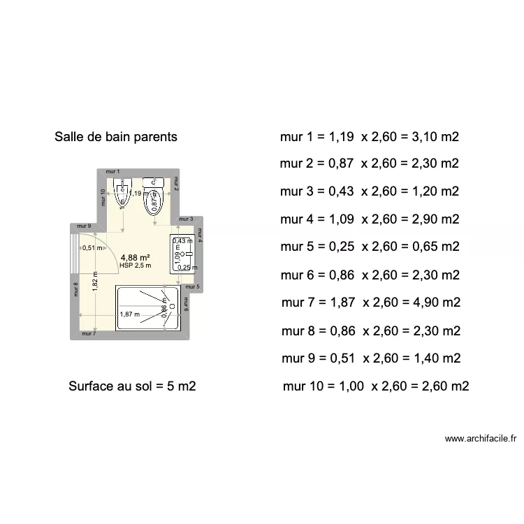 SDB Parents Appt 5 Bab Al Irfane. Plan de 