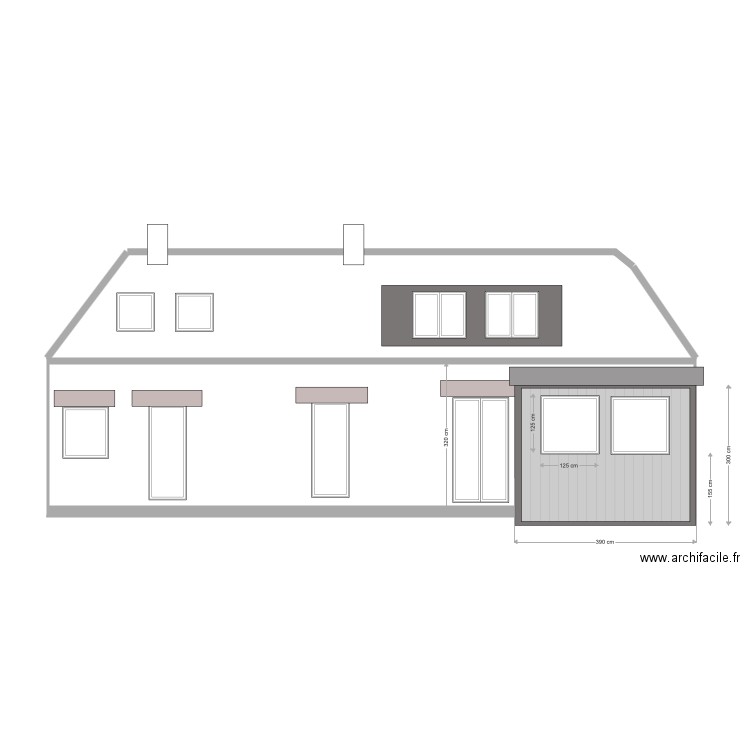 FACADE EXTERIEURE LESAUX MORLAIX . Plan de 0 pièce et 0 m2