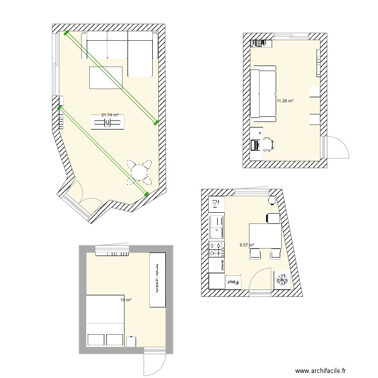 projet éclairage salon. Plan de 0 pièce et 0 m2