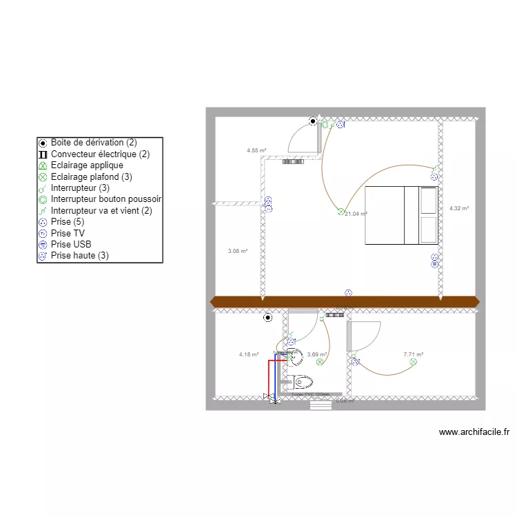 De vogu&eacute;. Plan de 