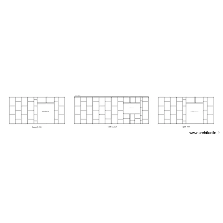 ossature maison bois. Plan de 