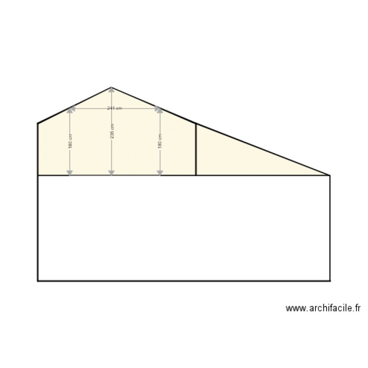 Facade . Plan de 0 pièce et 0 m2