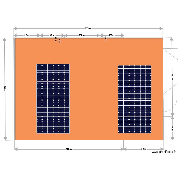 garage mur ouest. Plan de 0 pièce et 0 m2