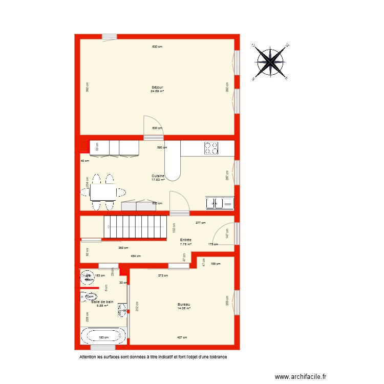 BI 4285 rdc côté. Plan de 0 pièce et 0 m2