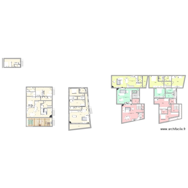 Vidal1. Plan de 42 pièces et 604 m2