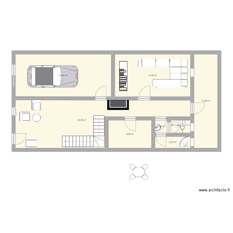 rez de chaussé. Plan de 0 pièce et 0 m2