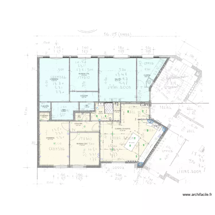 6 bisS ELECTRICITE 20 first. Plan de 