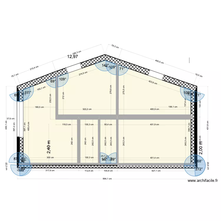 Plan de coupe 1. Plan de 