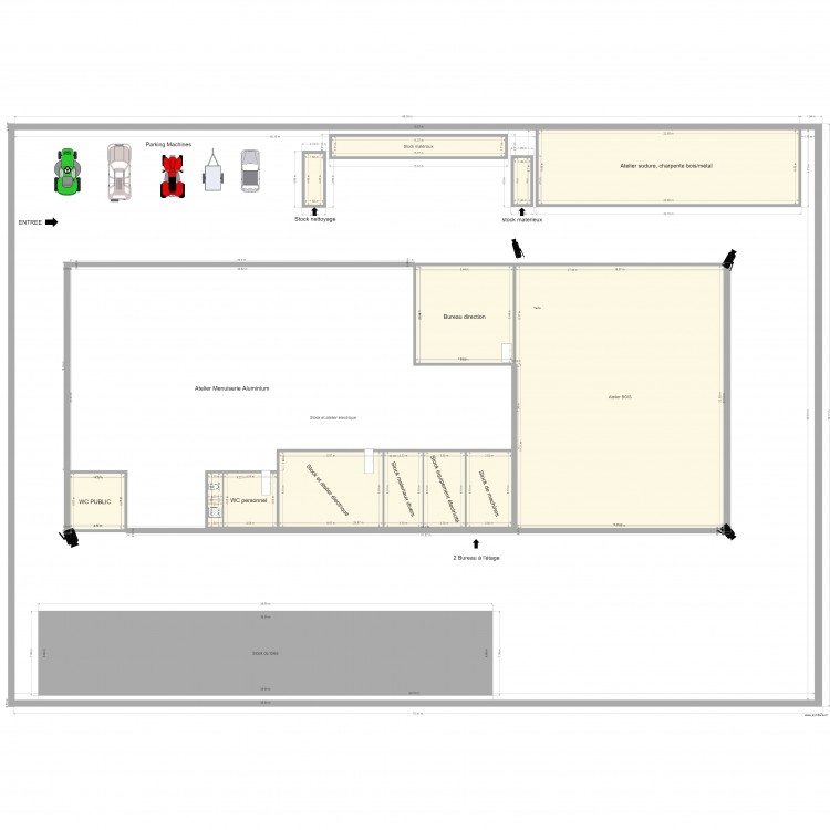 plan hangar RF GOMES. Plan de 0 pièce et 0 m2