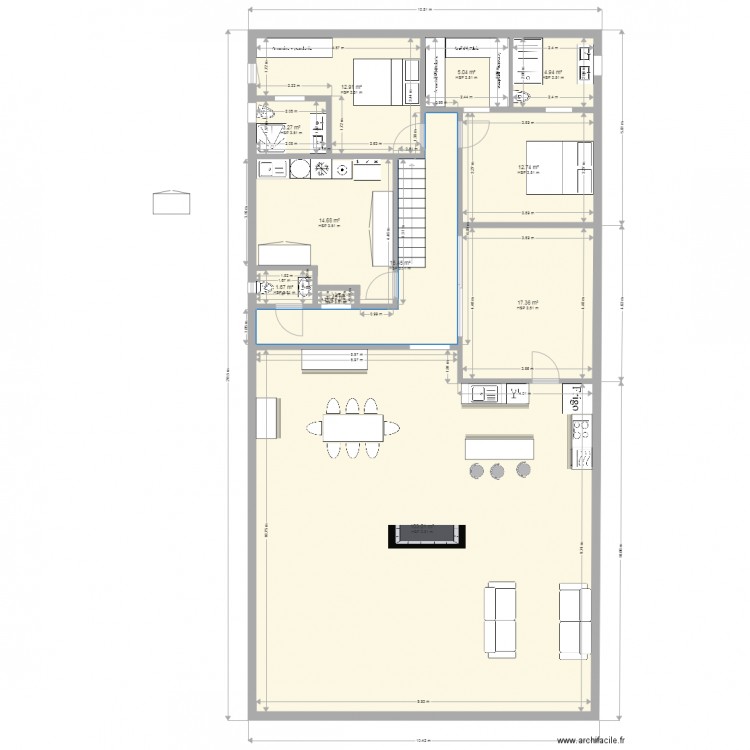 carre. Plan de 0 pièce et 0 m2