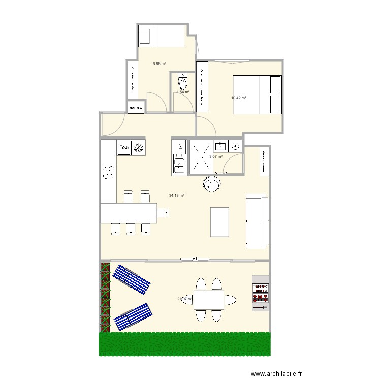 Californie final cuisine à gauche V3. Plan de 0 pièce et 0 m2