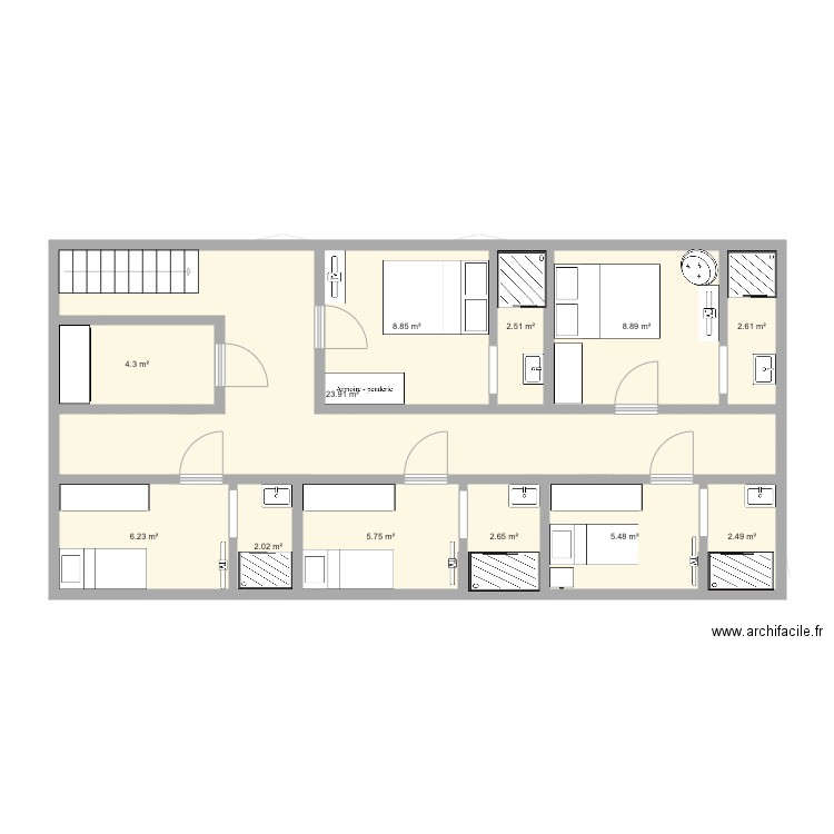 hotel. Plan de 0 pièce et 0 m2