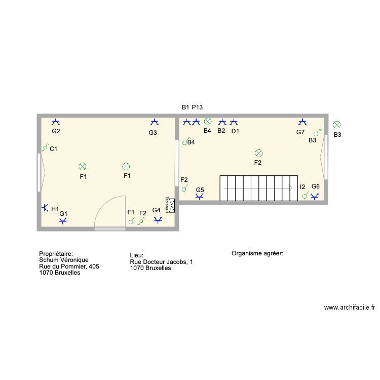 Rez Docteur Jacobs. Plan de 0 pièce et 0 m2