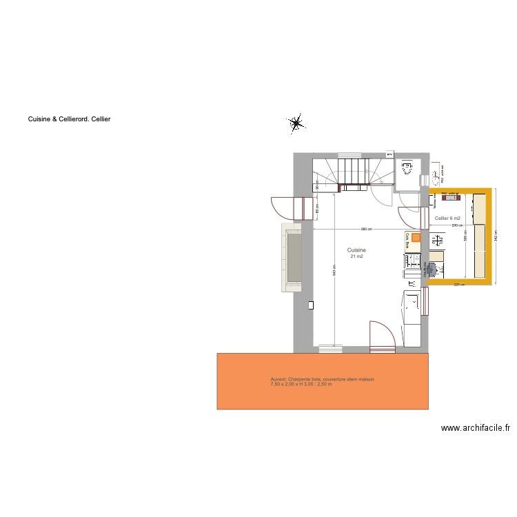 Meaulne Cuisine Cellier 2. Plan de 0 pièce et 0 m2