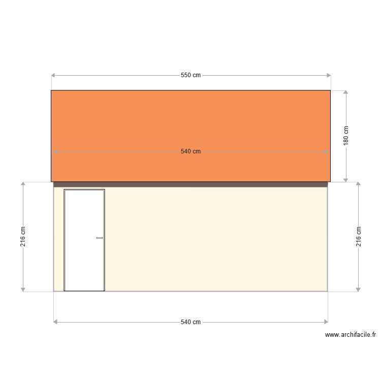 Facade nord garage. Plan de 0 pièce et 0 m2