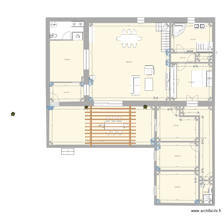 GRANGE extension - indC. Plan de 0 pièce et 0 m2