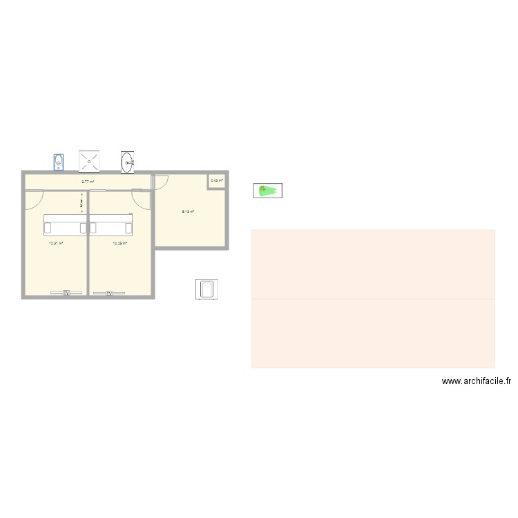 chambre dernier. Plan de 0 pièce et 0 m2