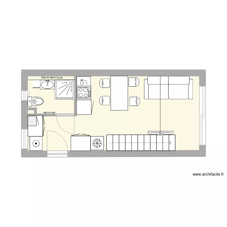 La LISCIA 2 avec sdb. Plan de 