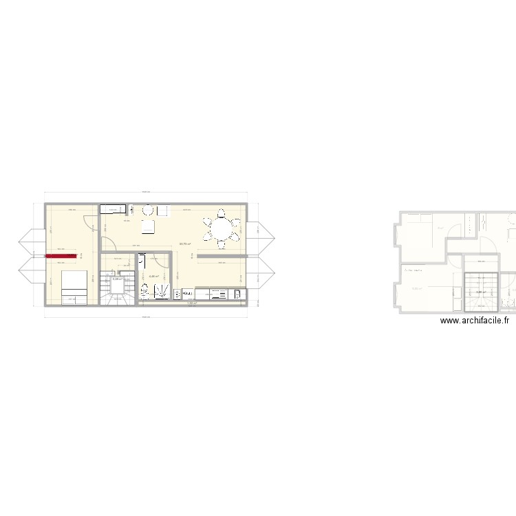 SCI DESTIN . Plan de 15 pièces et 121 m2