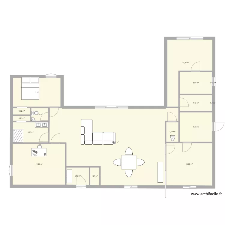 Petit U St Yrieix. Plan de 