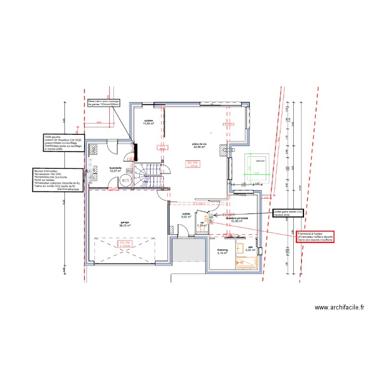 BLANCKAERT-PLAN ELECTRIQUE RDC-03-10-2022. Plan de 0 pièce et 0 m2