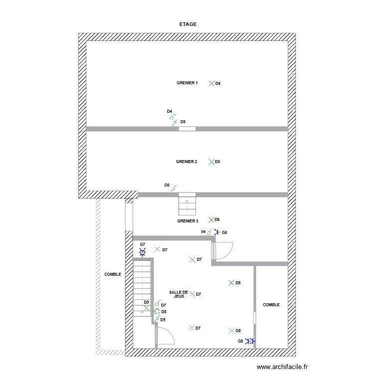 5370 Alain Etage. Plan de 