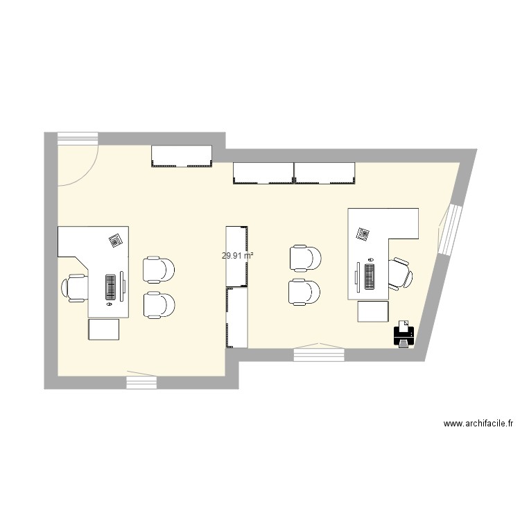 Bureau MDR. Plan de 0 pièce et 0 m2