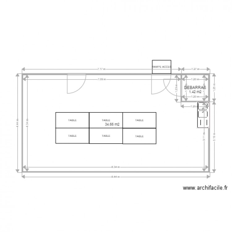 TAVERS SALLE DES JEUNES PLAN PROJET. Plan de 0 pièce et 0 m2