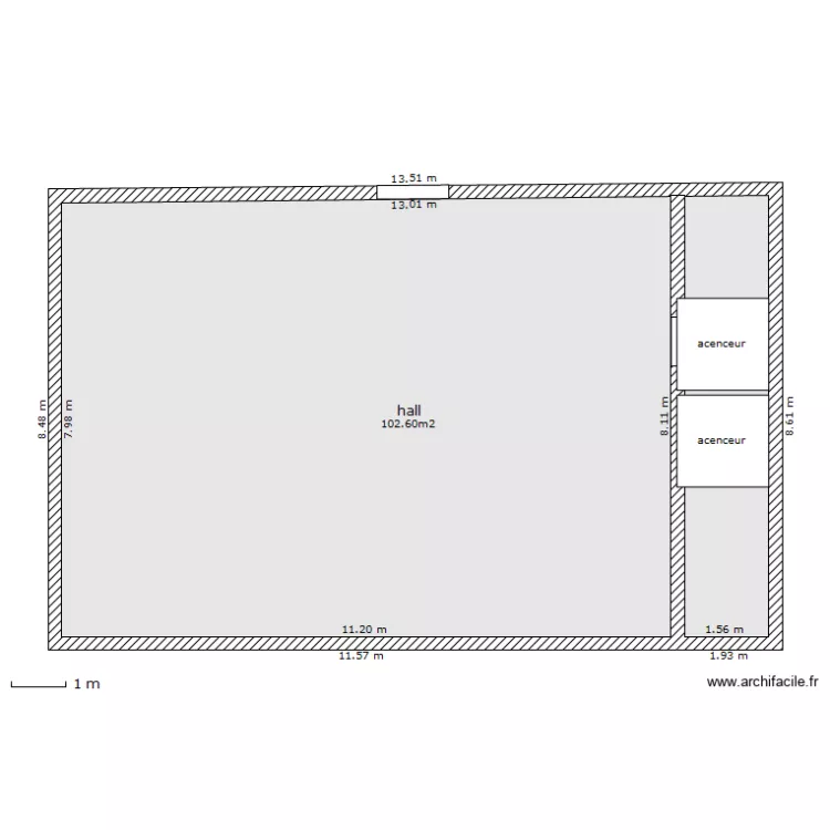 hall. Plan de 