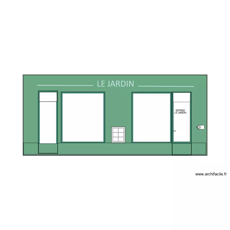 fa&ccedil;ade pour autorisation enseigne_bleu3. Plan de 