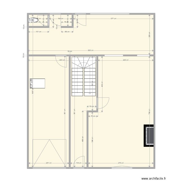 projet1. Plan de 2 pièces et 96 m2